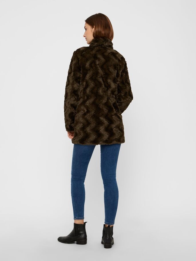 Vero Moda - High Neck Faux Fur Jacket, - Outlet