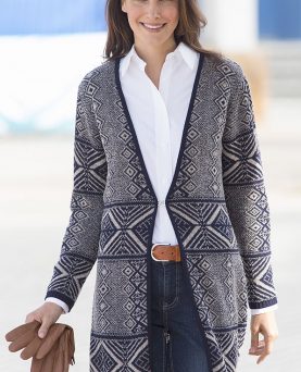 Anna Larssen - Strik Cardigan, Navy