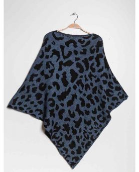 Poncho Leopard print - Jeans