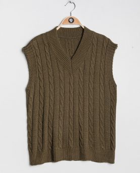Sleeveless Sweater - Khaki