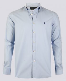 Ralph Lauren Shirt Blue Garbardine