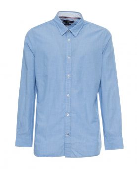 Tommy Hilfiger Houndstooth Shirt - Copenhagen Blue