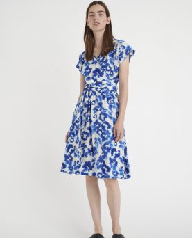 Inwear Rory Wrap Dress Blue Poetic Flower