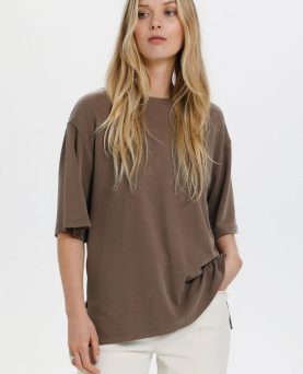 Soaked Slfilli Boxy Tee Morel