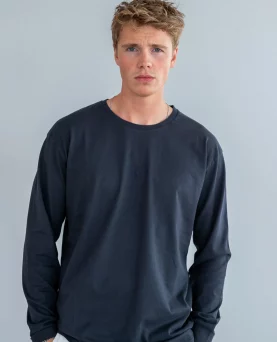 Wavy Copenhagen Oversized Ls Tee Navy