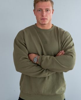 Wavy Copenhagen Oversized Crewneck Army Green