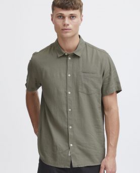 Solid SDAllan Hørskjorte Kortærmet Vetiver