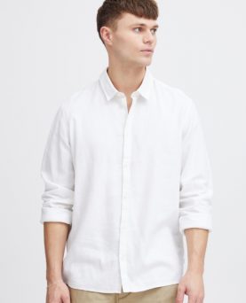 Solid Hørskjorte Ls White