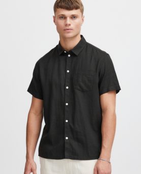 Solid SDAllan Hørskjorte Kortærmet True Black