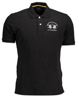 La Martina Polo Piquet Black/Grey