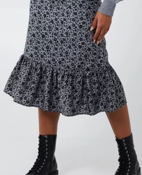 Midi Skirt Floral Print