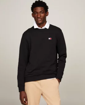 Tommy Jeans Badge Crewneck Black
