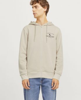 JREBANDREW SWEAT ZIP HOOD - Moonbeam