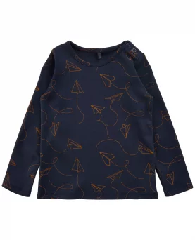 SGBella Baby L/Æ Bluse m/Paper Plane - Night Sky