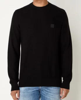 Hugo Boss Anion Knit Pullover Black