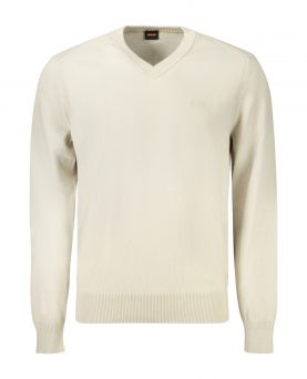 Hugo Boss Asac Strik Pullover V-Hals Light Beige