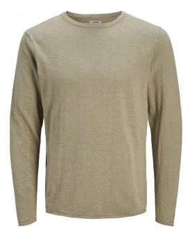 JREBNATURE SLUB KNIT CREW NECK CROCKERY