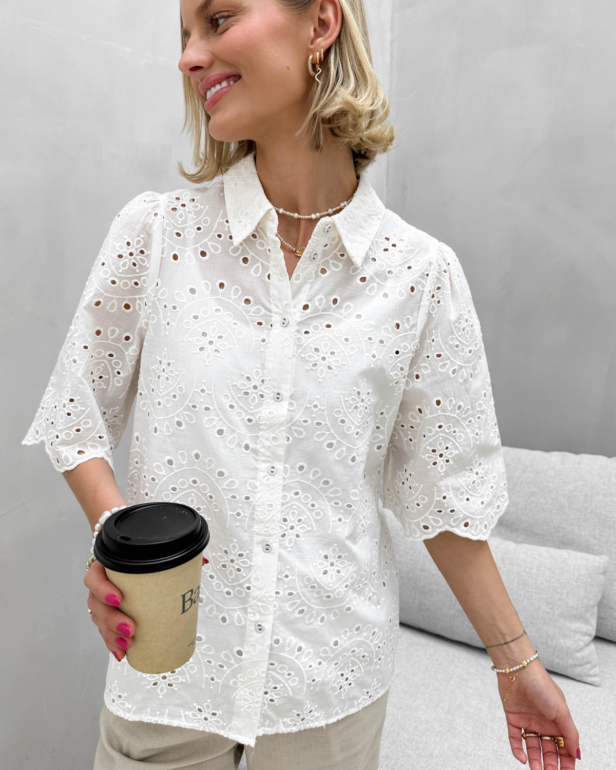 VMHAY NEW SS SKJORTE SNOW WHITE (Størrelse: L)