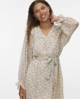 VMPETRA LS SHORT DRESS OATMEAL