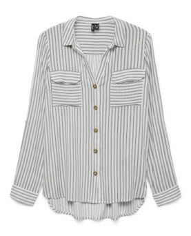 VMBUMPY L/S SHIRT SNOW WHITE/ EVA INDIA