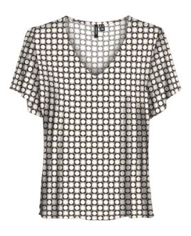VMEASY JOY V-NECK SS BLOUSE MOON ROCK