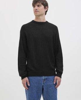 JREBLOGAN KNIT CREW NECK BLACK