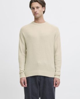 JREBLOGAN KNIT CREW NECK MOONBEAM
