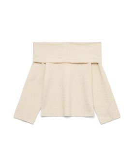 VMARIES LS OFFSHOULDER PULLOVER BIRCH