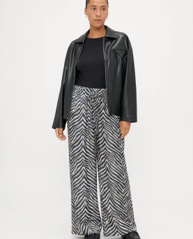 VMVINA SONYA HW STRAIGHT PANTS WVN BLACK