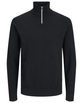 JREBCALLUM KNIT HALF ZIP SN- Black