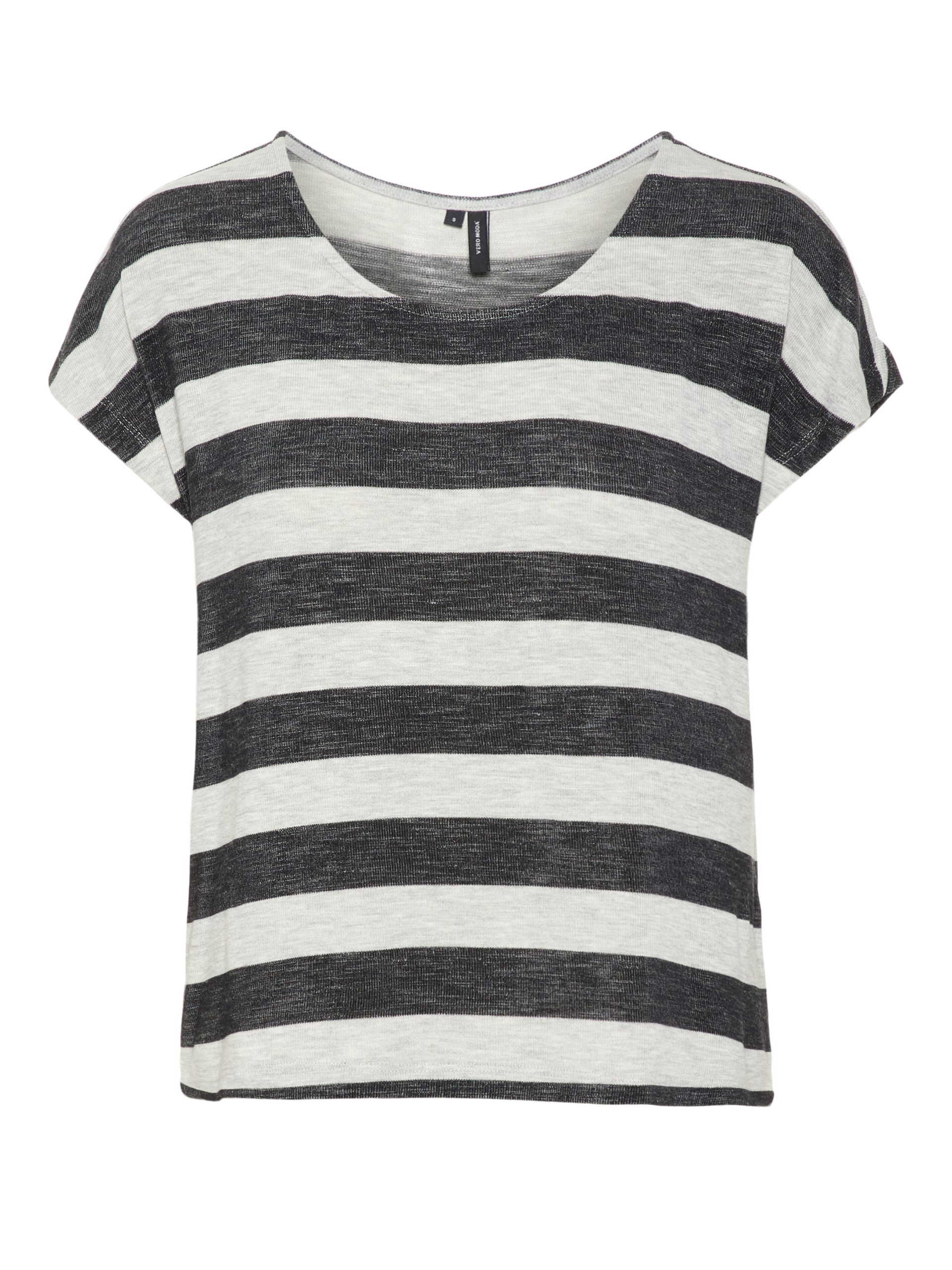VMWIDE STRIPE SL TOP JRS - Black (Størrelse: L)