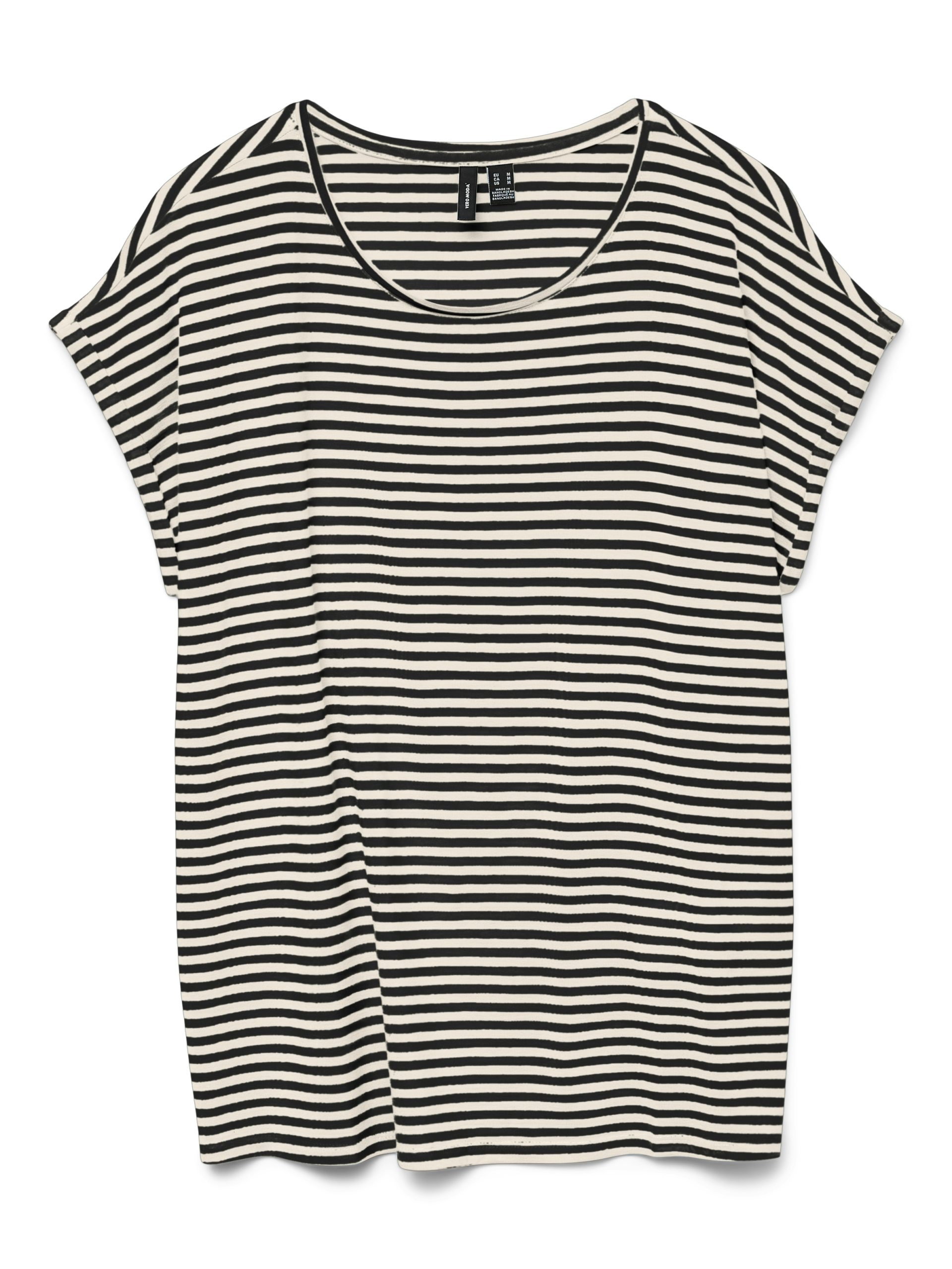 VMAVA SS TOP STRIPE JRS – Black (Størrelse: XL)
