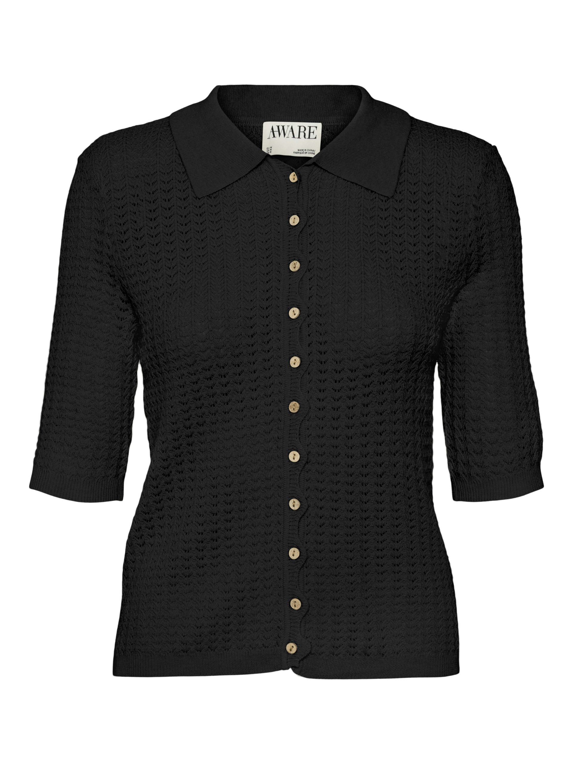 AWPANAMA 2/4 KNIT CARDIGAN NOOS-Black (Størrelse: S)