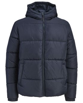 JREBREBEL LOGO PUFFER HOOD-Sky Captain