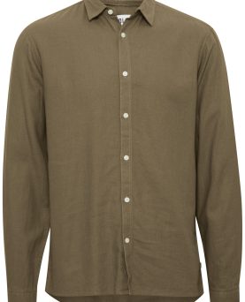 SDENEA ALLAN Solid Hørskjorte Ls-Shitake