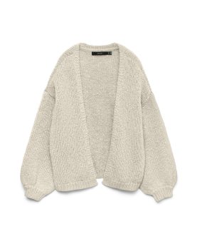 VMMAYBE LS OPEN CARDIGAN-Birch
