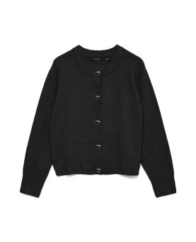 VMFIONA LS SHORT BUTTON CARDIGAN-Black