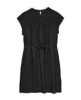 VMDEBBIE PLEAT SL SHORT DRESS-Black