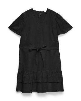 VMTRINE SS SHORT LACE DRESS WVN-Black