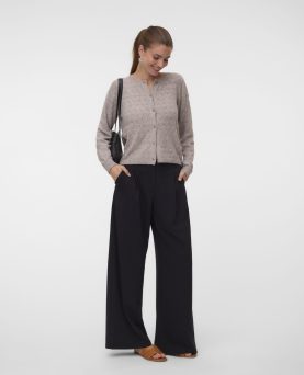 VMDOFFY STITCH LS O-NECK CARDIGAN - Moon Rock MELANGE