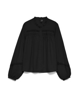 VMCASEY LS LACE SHIRT - Black